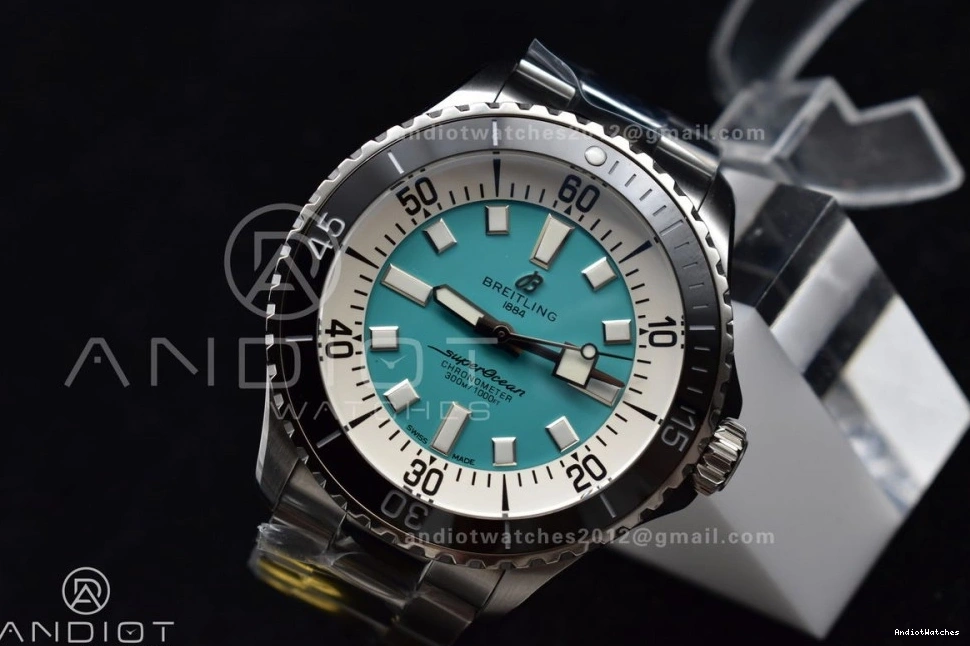 44 on A Bracelet Automatic Blue 1:1 Best Versatile Edition SS Tiffany SuperOcean TF Dial 480 1103